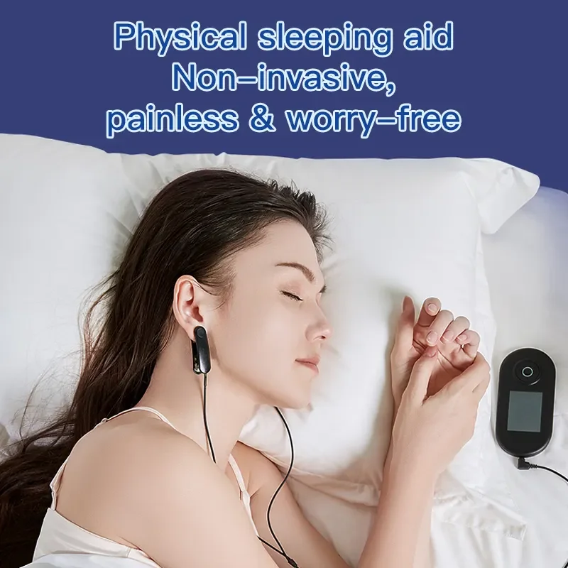 

Smart Clip-ear Sleep Instrument Physiotherapist for Insomnia Improvement CES Microcurrent Sleep Aid for Sleeping