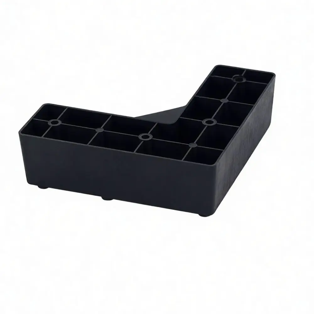 Durable Plastic Furniture Legs For Sofa Cabinet Bed Table Replacement Support Feet Modern Minimalism Style Black Base