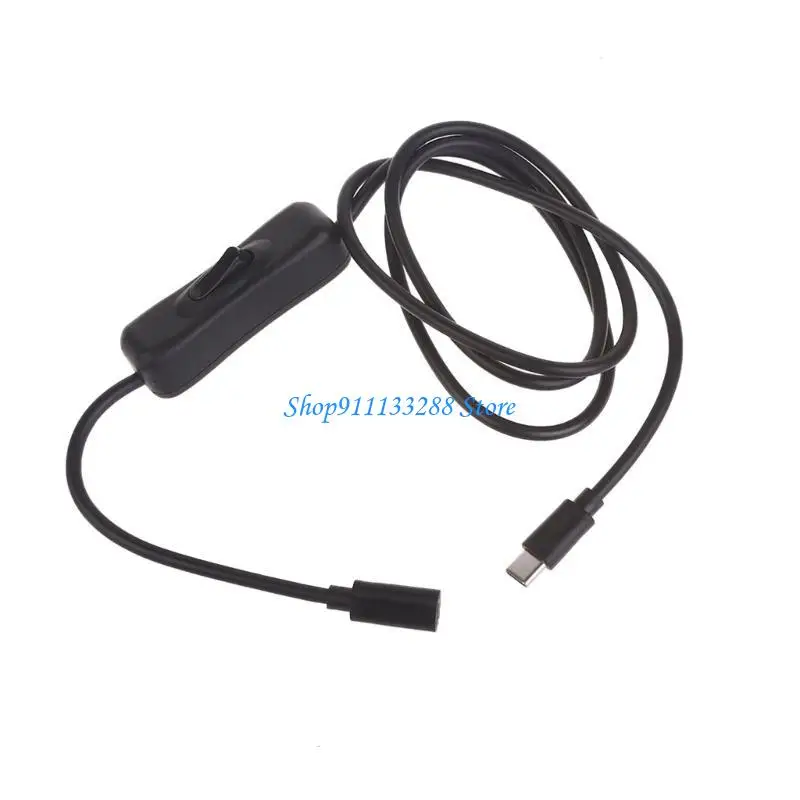 G88D USB C to USB C Cable Type C Male to Type C Female with Switches Charging Sync Data Cable Adapter Cord for Phone