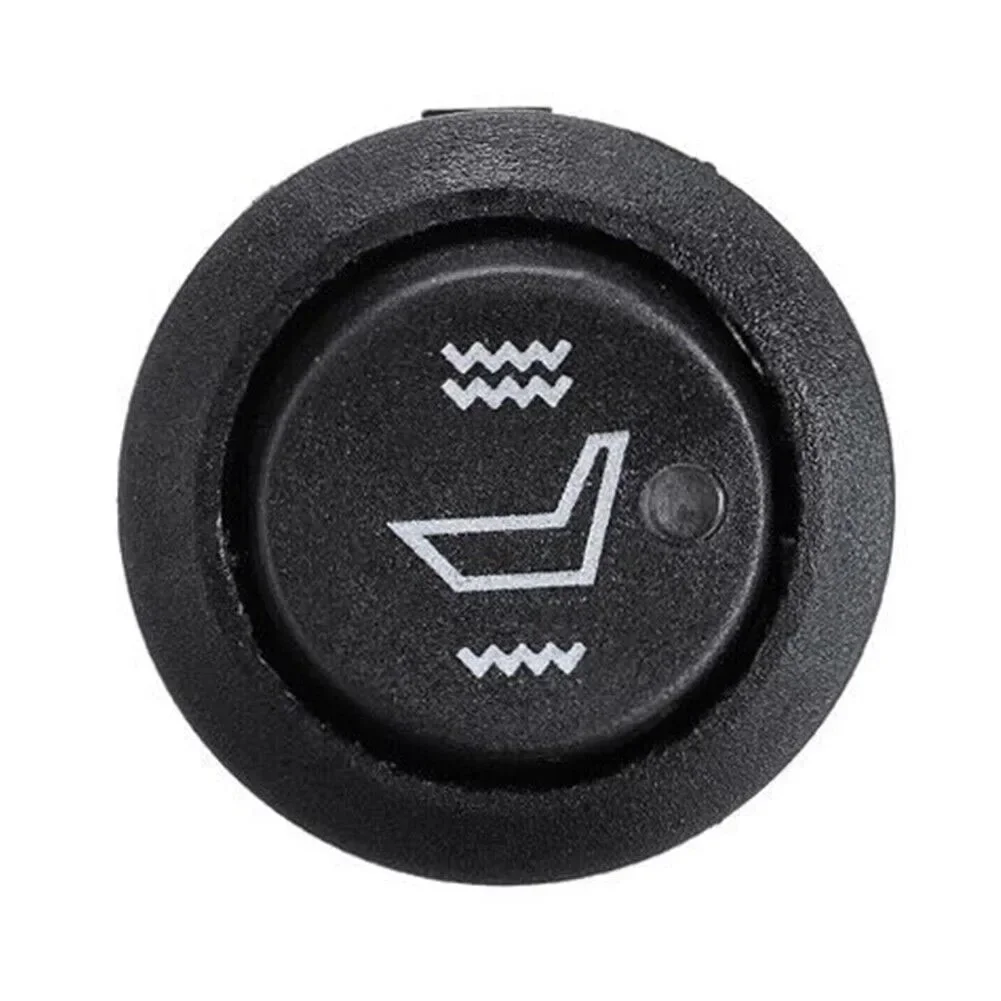 สวิตช์ฮีตเตอร์ติดที่นั่งในรถยนต์1ชิ้นสวิตช์รอบแบบอุ่นมีคันโยกควบคุมการปิดต่ำ12V สวิตช์โลหะพลาสติกสำหรับการขับขี่ที่สะดวกสบาย