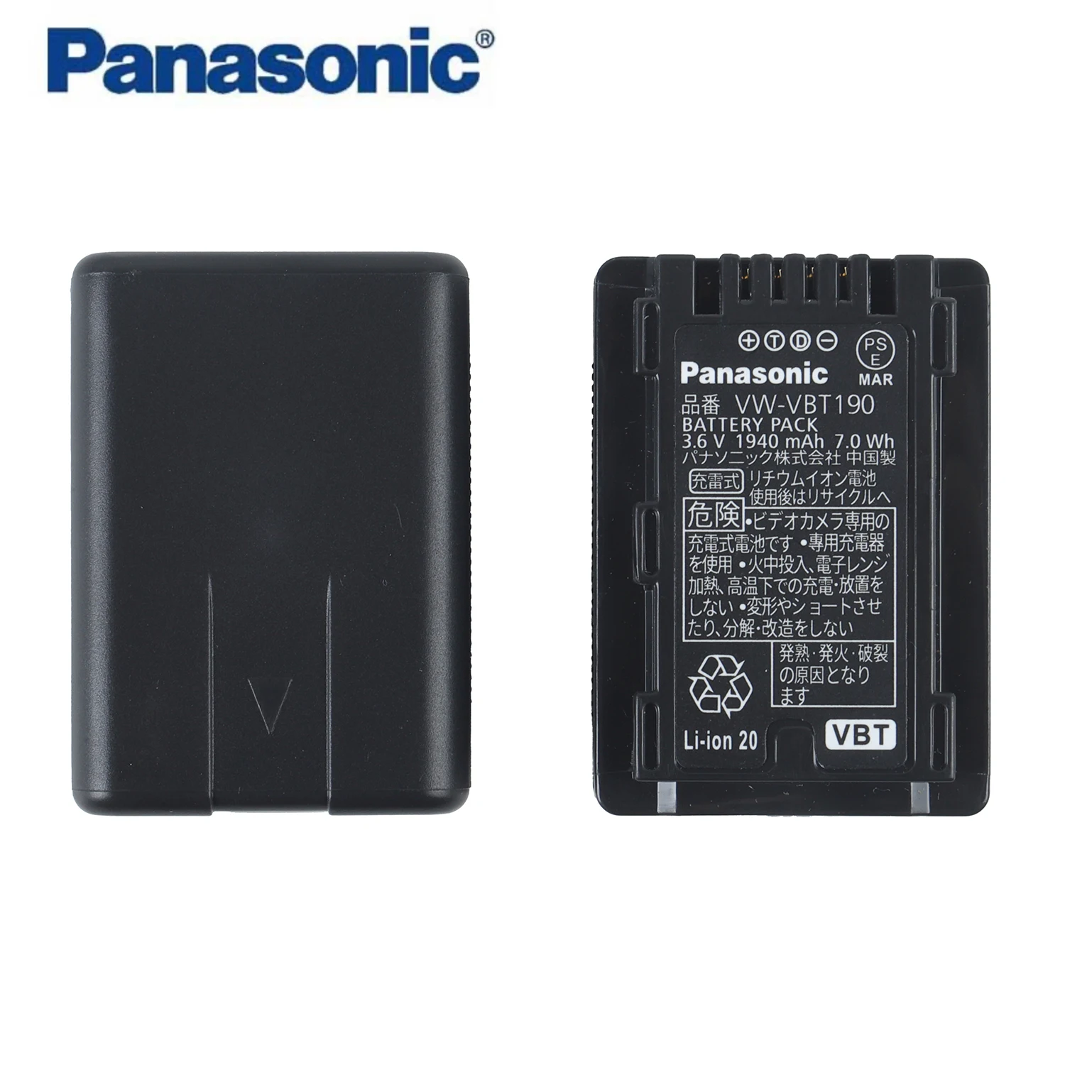 Original VW-VBT190 Battery for Panasonic HC-V210 HC-V250 HC-V380 HC-V510 HC-V520 HC-V550 HC-V710