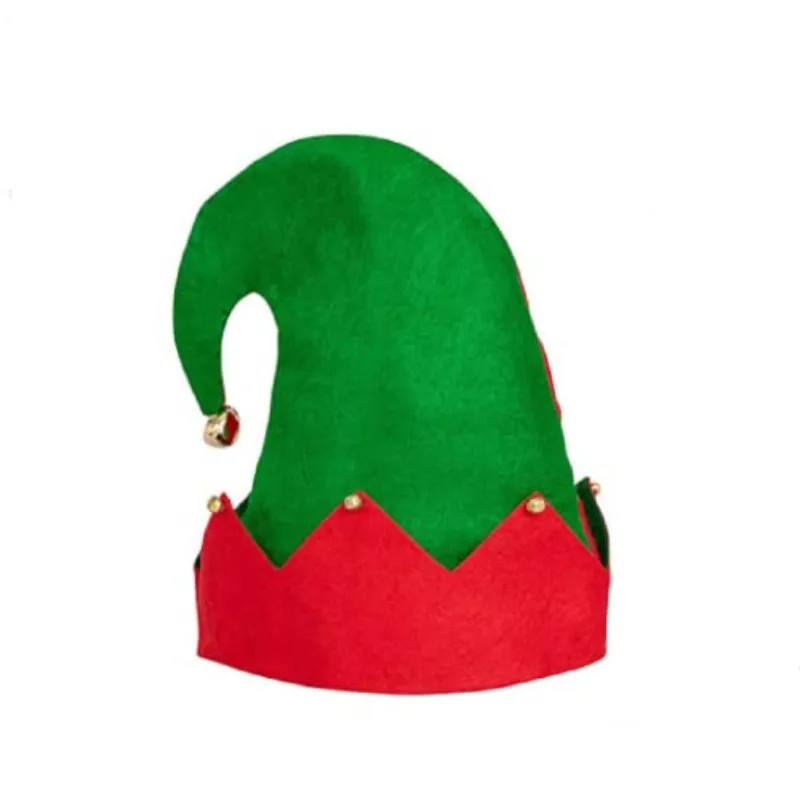 Bulk Pack Elf Hats with Large & 6 Small Bells - Felt Christmas Party Costumes for s, & - One Size Fits Most (/Elf) - Red-Green B