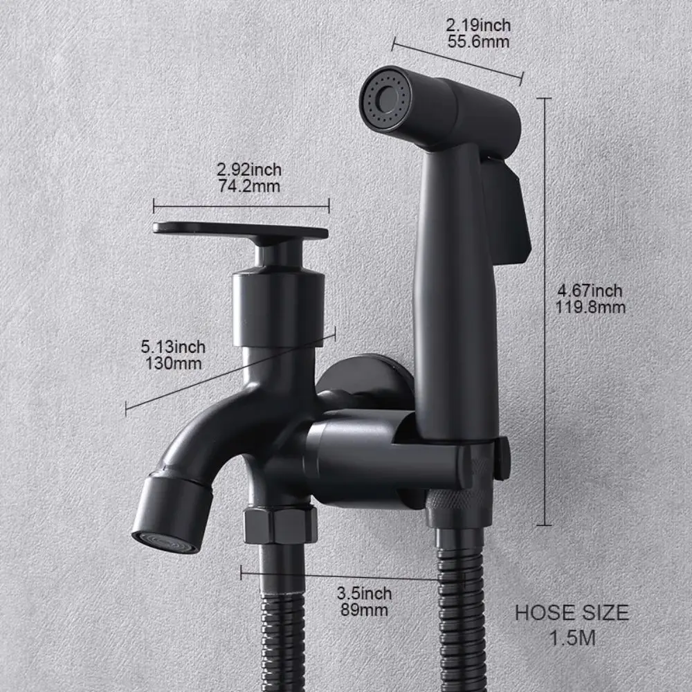 G1/2 Interface Bathroom Showerhead Set High Pressure 1 in 2 Out Two Way Handheld Shower Hand One-Key Stop Water Saving