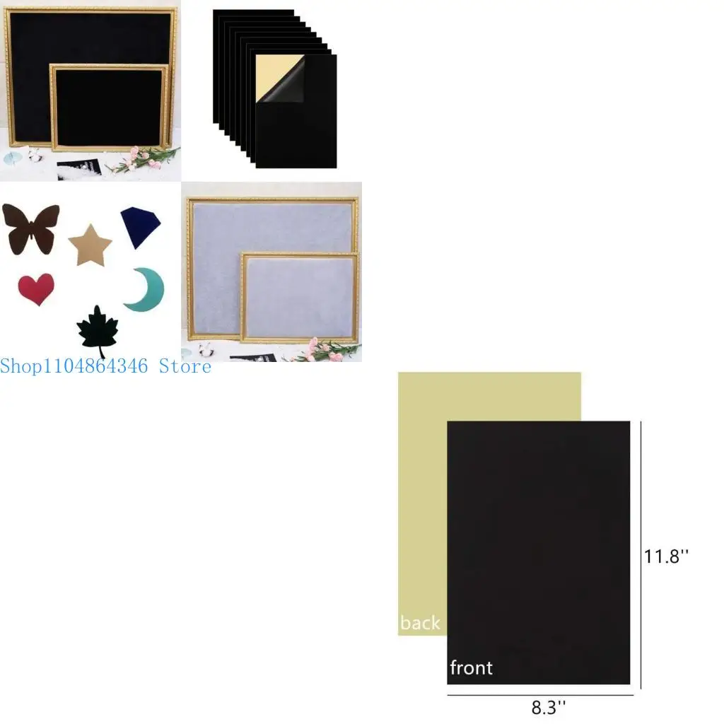 5asd 10 Pcs Adhesive Felt Sheet A 4 Size Felt Adhesive Sheet for Craft Making