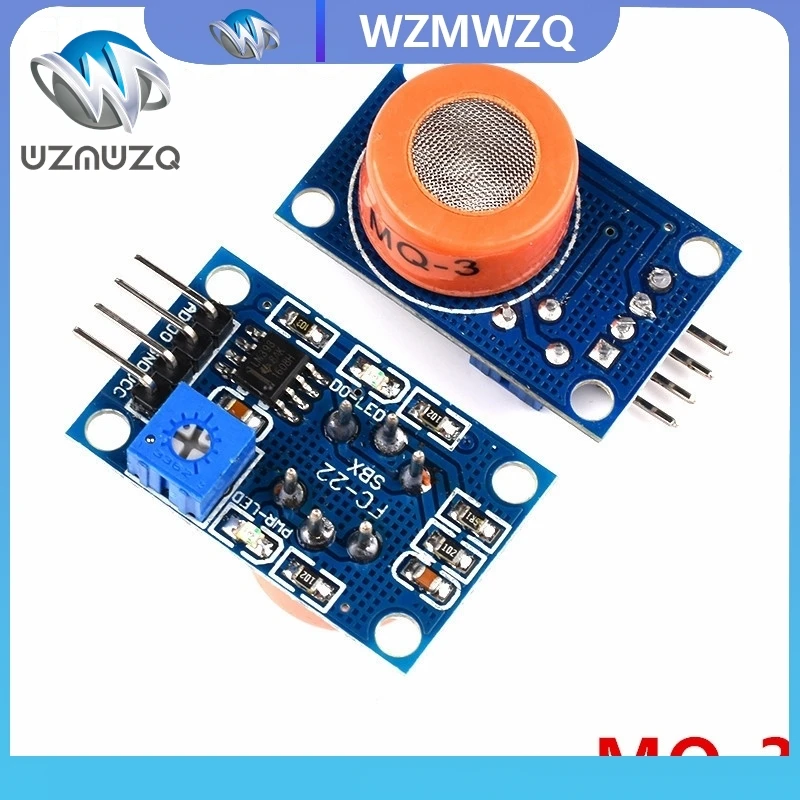 Módulo sensor de alcohol MQ-3 alarma de detección sensible al gas etanol para arduino