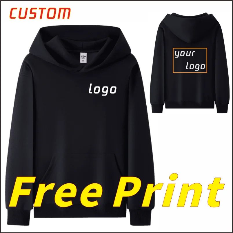 

Fashionable loose cotton hooded sweatshirt for men and women, customized printed logo, embroidered logo, spring and autumn cloth