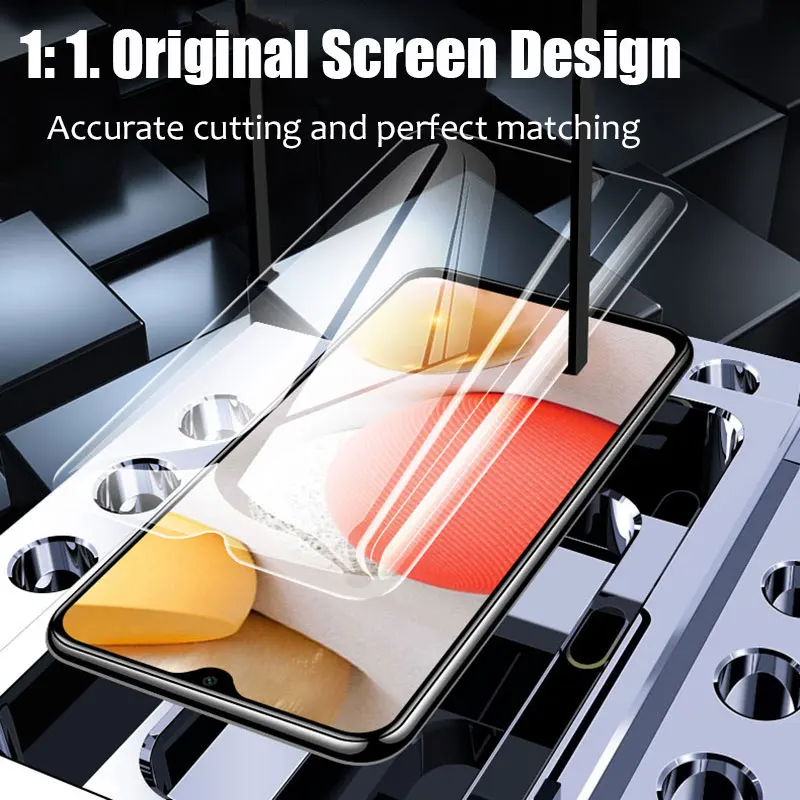 3Pcs Full Screen Protectors For Samsung Galaxy A12 A22 A32 A52S  A13 A33 on Samsung A53 A72 A73 A54 A14 A24 A34 Tempered Glass