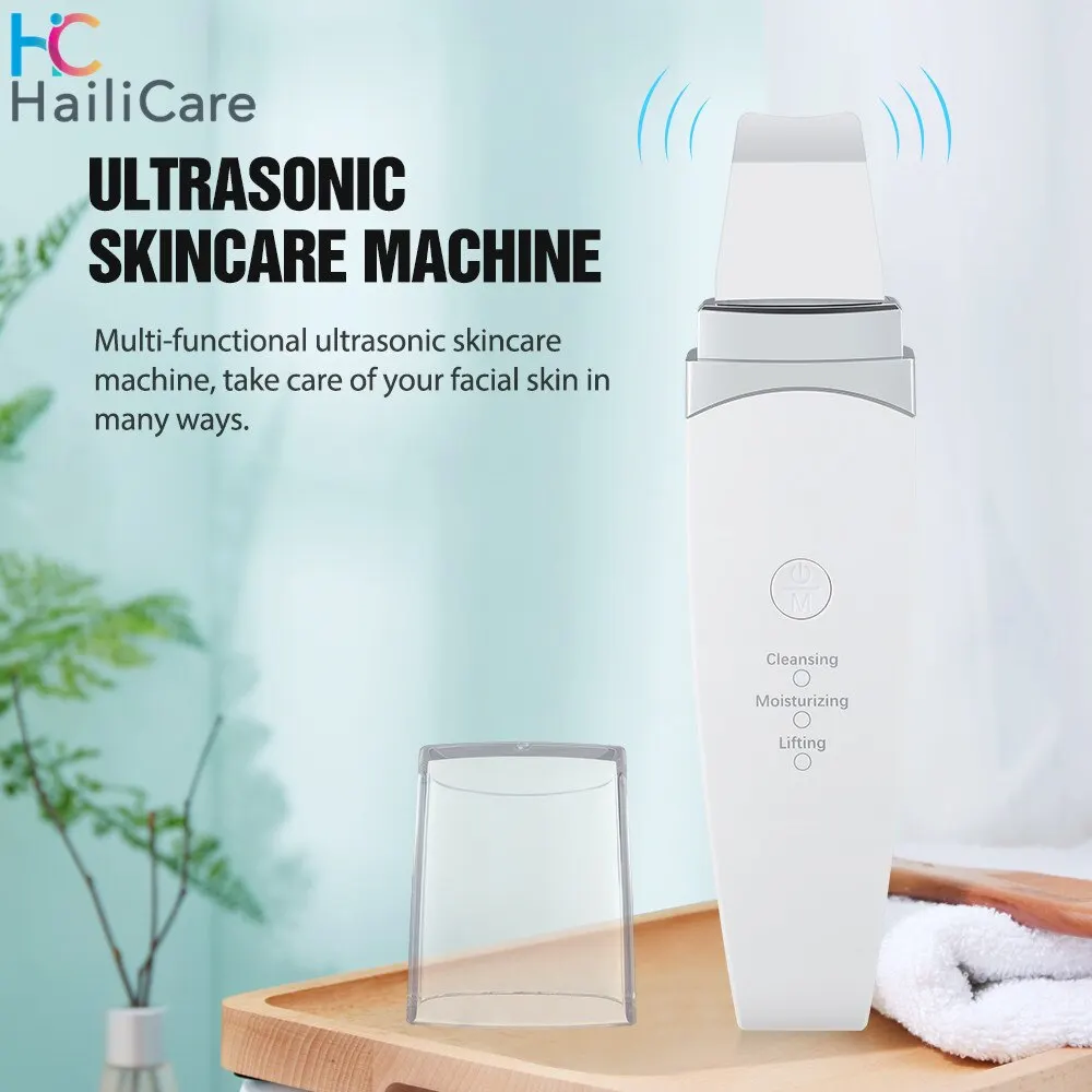 Hailicare Peeling ad ultrasuoni per la cura della pelle detergente per il viso dispositivo per la pulizia dei punti neri Scrubber ad ultrasuoni