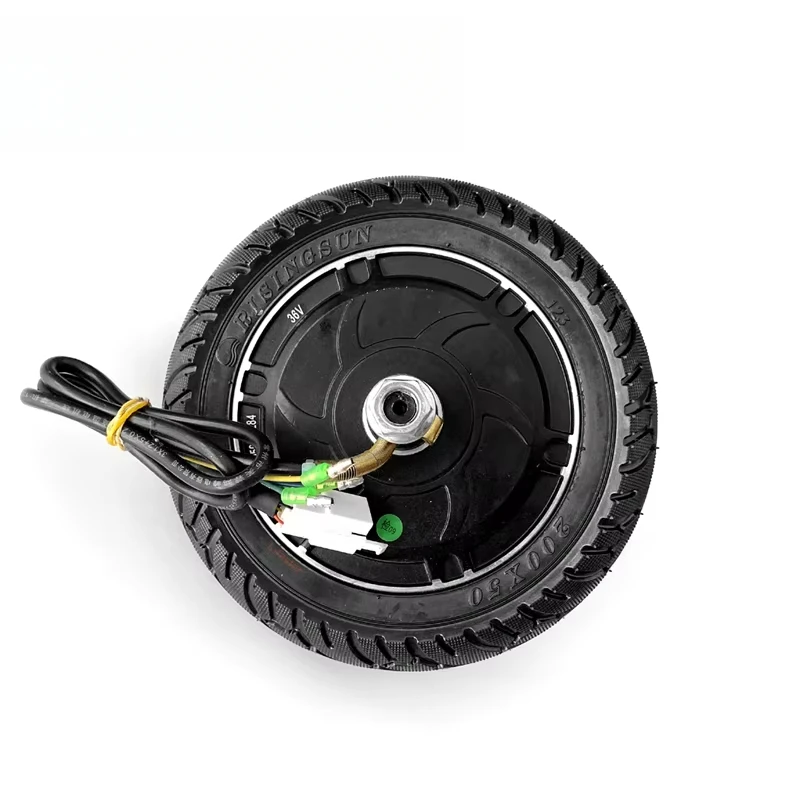 Kit de roda de motor de freio de tambor de cubo sem escova para scooter elétrica DIY 350W 8 polegadas