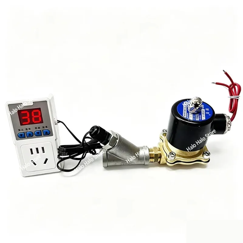 220V Intelligent Temperature Control Switch Hot Water Circulation Controller with Solenoid Valve for Air Source Heat Pump