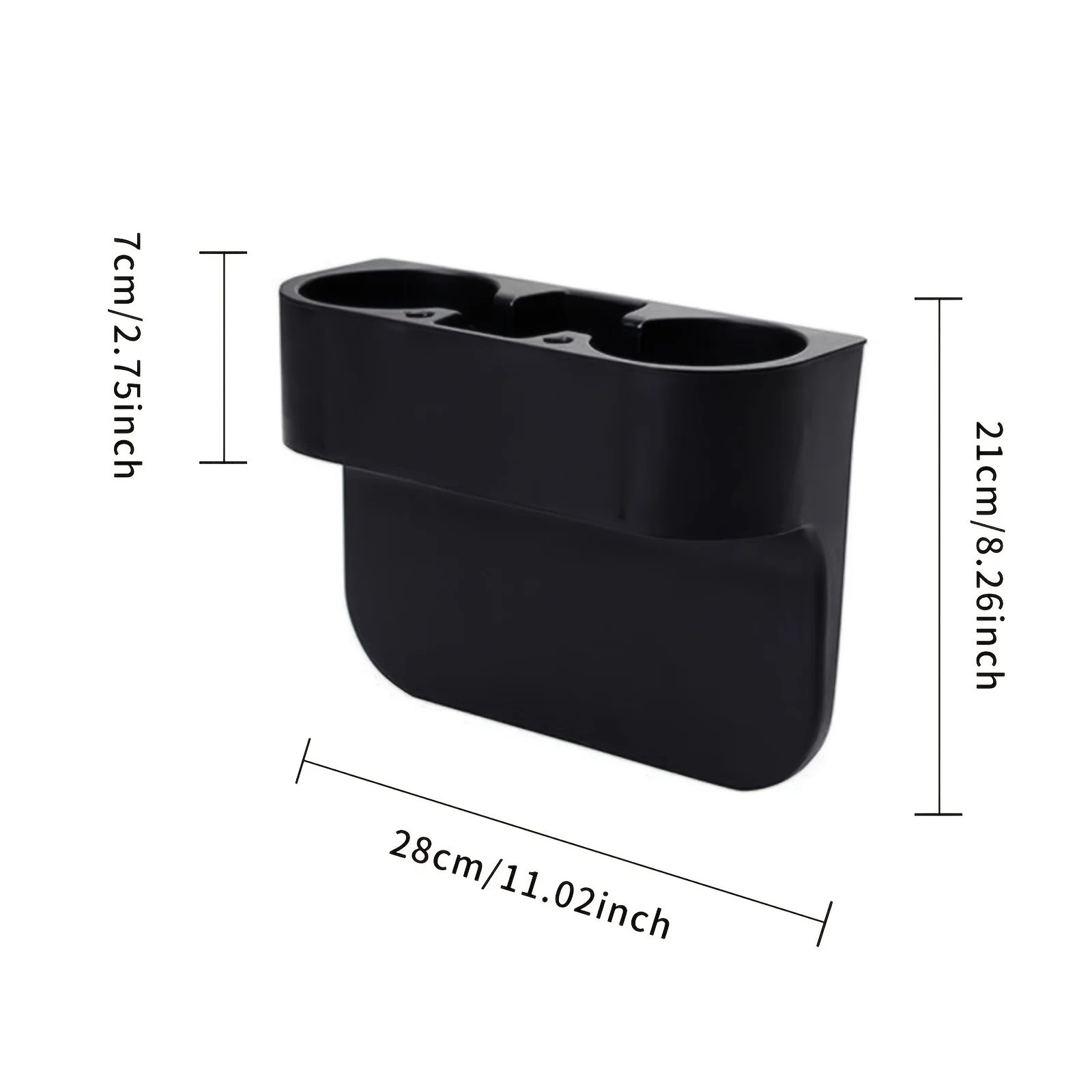 مشقوق أسود جلد صندوق مقعد السيارة ، حامل الكأس ، إضافة تخزين أنيق Vehicle #4