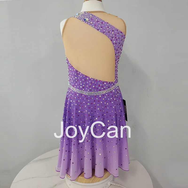 PomerCan Ice-Robe de Patinage Artistique pour Bol, Violet, IQUE dex, Maille Extensible, Vêtements de brevde Compétition, Personnalisé