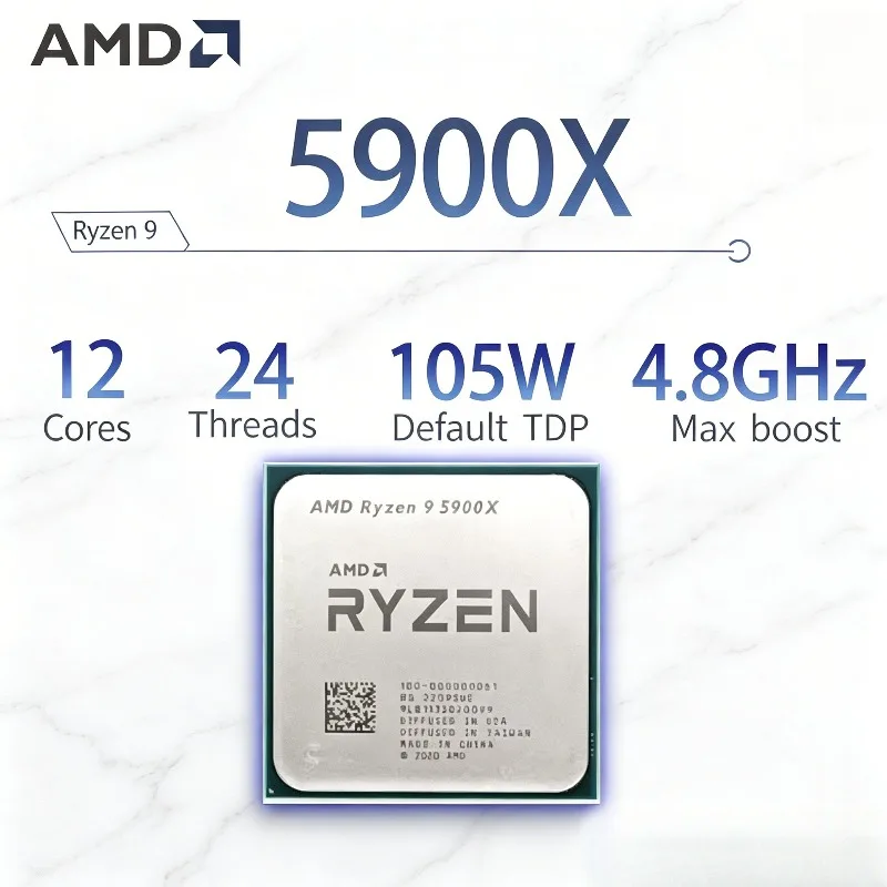 

AMD Ryzen 9 5900X Hot Sale 100% Brand New R9 5900X CPU Processor 12-Core 24-Thread 3.7GHz--4.8GHz 7NM L2=6MB L3=64M Socket AM4