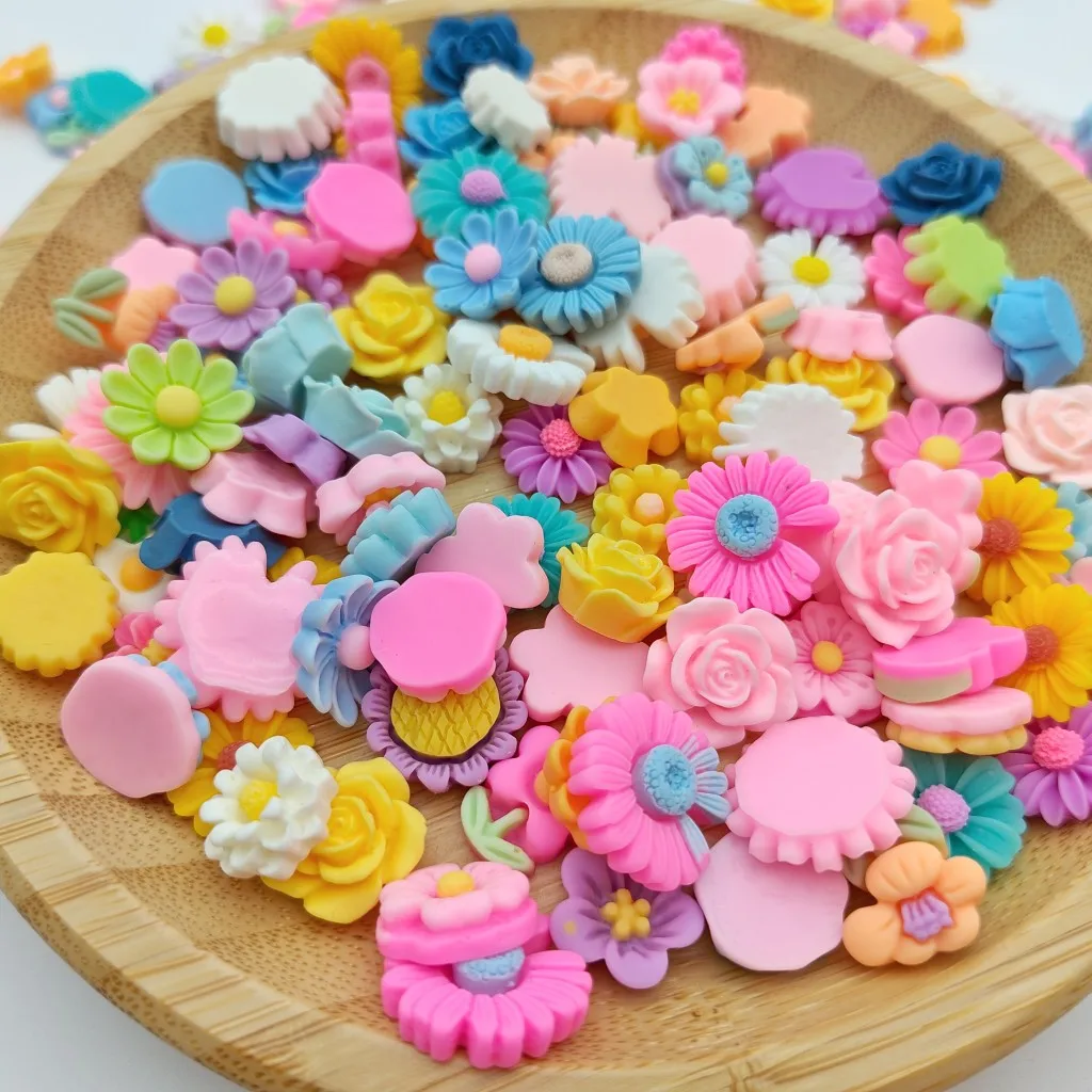 Mixed Floral Resin Patch for DIY Crafts
