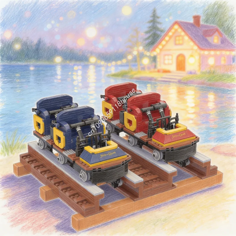 1476 Piezas MOC ROLLERCOASTER JORIS EN DE DRAAK Efteling, Bloques de Construcción de Modelos, Regalos de Navidad, Juguetes de Construcción, Idea Educativa