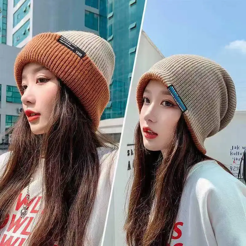 Boys Girls Winter Thick Knitted Hat Women Men Ear-protection Warm Hat Man Woman Chunky Knit Hat Casual Trendy Outdoors Commute