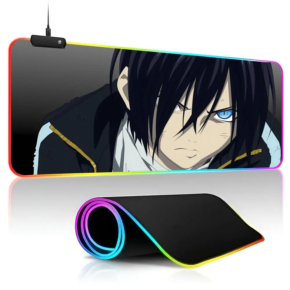 Noragami Mouse Pad  game RPG 40x90cm Mouse Mat Gaming Mousepads LED Keyboard Mats Luminous Desk Pads Mouse Pad For PC