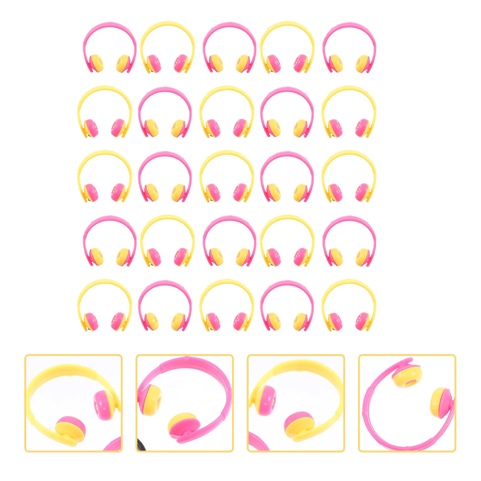 25 Pcs Mini Earphone Model House Decoration Headphone Shape Ornament Small Adornment Headset Accessories Outdoor