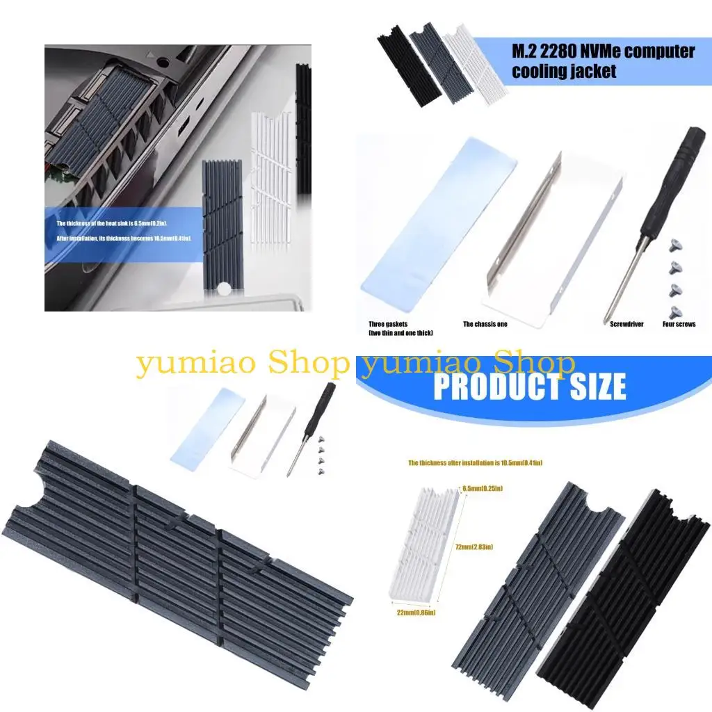 

587B Passive Cooling Heatsink Compatible for M.2 2280 SSD for Gamers Installation