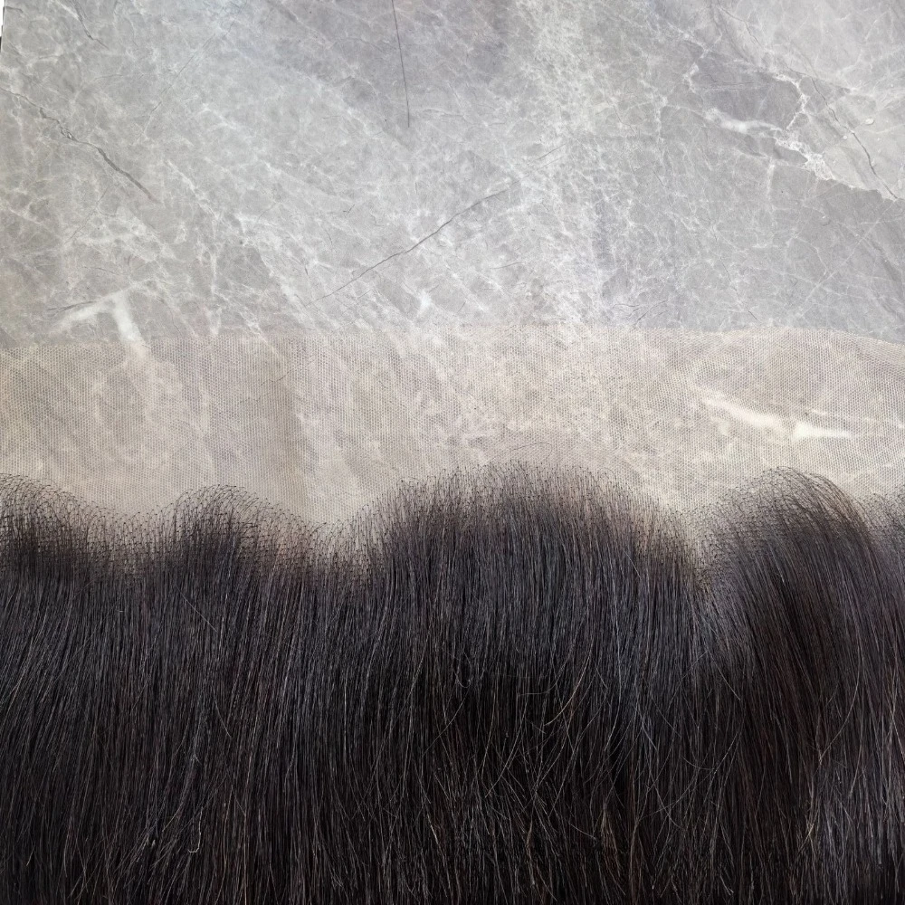 13x4 Lace-Frontal, glattes Echthaar, natürliche Farbe, 150 % Dichte, weiches Remy-Haar für Frauen, anfängerfreundlich, natürlicher, schützender Stil – Detail 5
