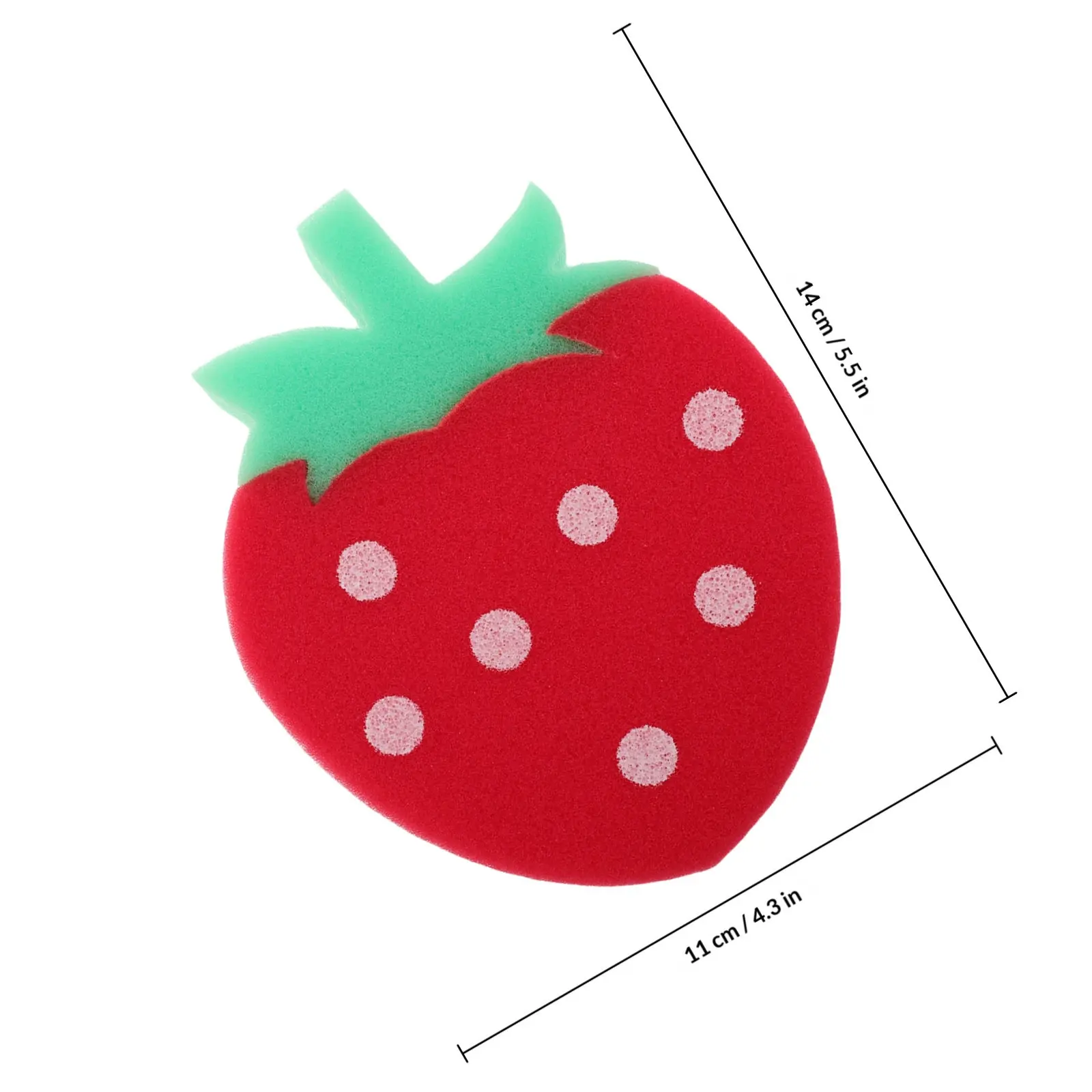 4Pcs Soft Strawberry Sponge Bath Shower Scrubber Exfoliating Sponge Brush for Kids Toddler Bath Body Cleanser