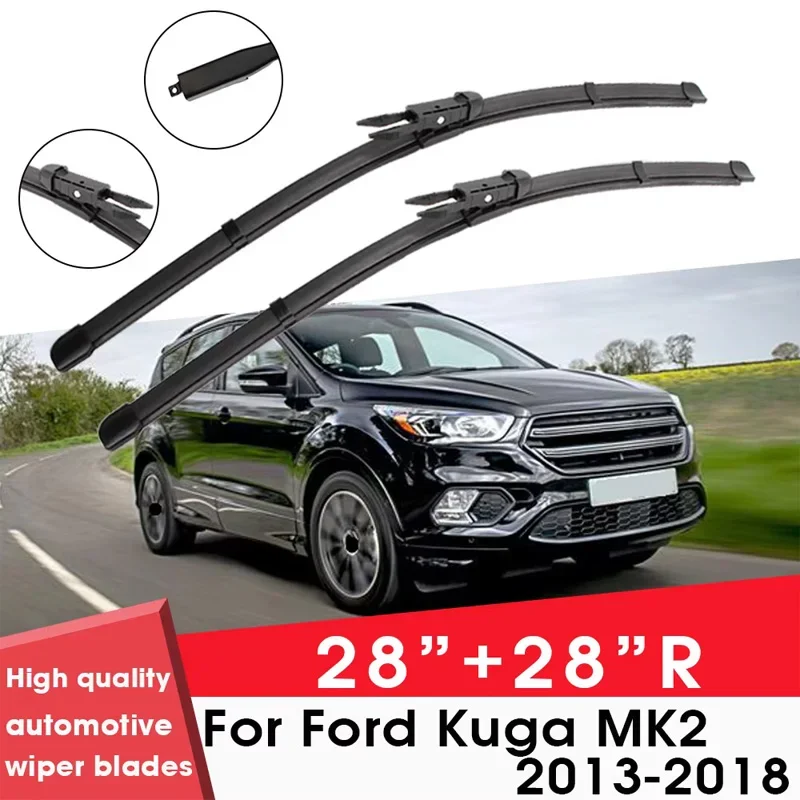 

Car Wiper Blade Blades For Ford Kuga MK2 2013-2018 28"+28"R Windshield Windscreen Clean Rubber Silicon Cars Wipers Accessories