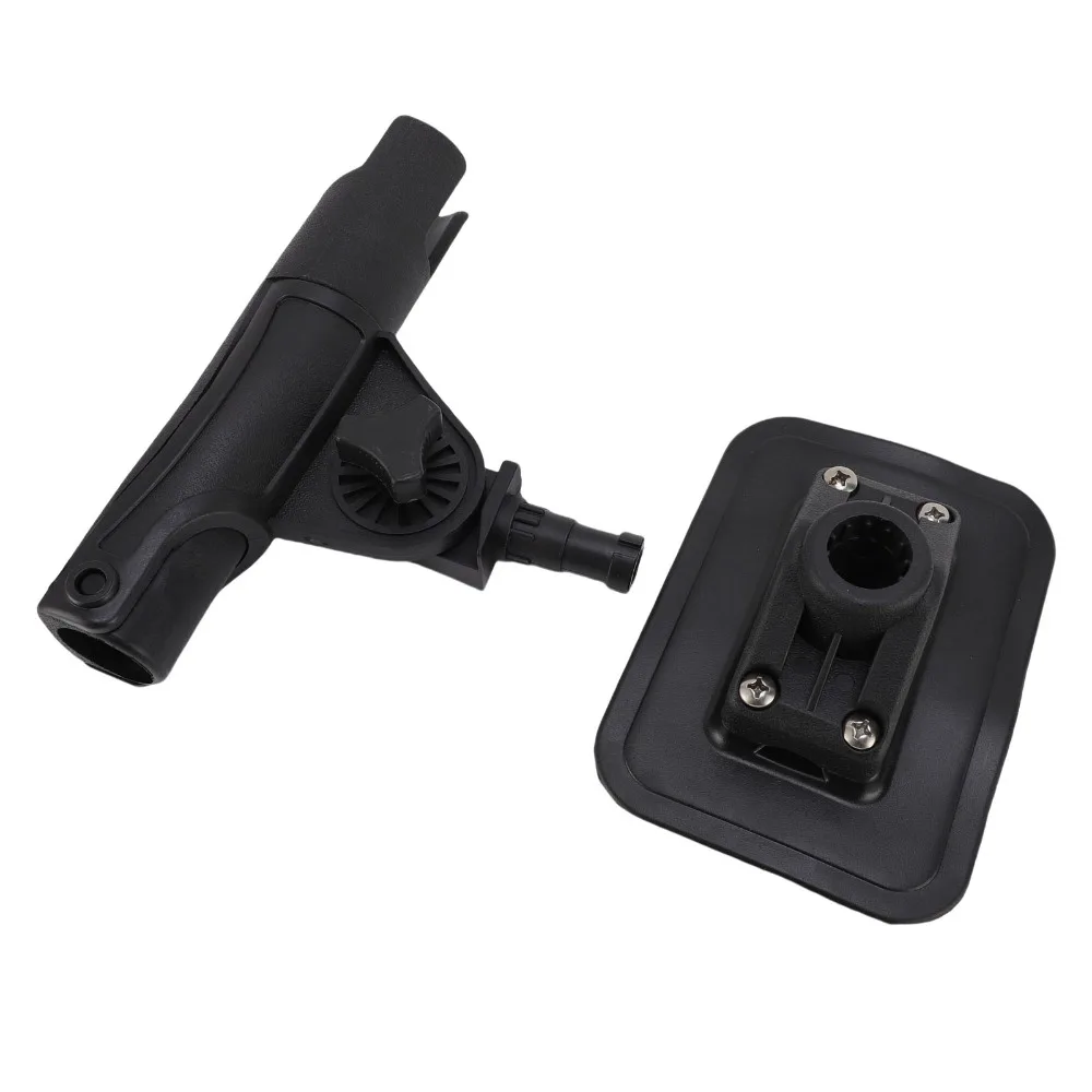 Nylon Kayak Rod Holder Adjustable Lock Secure Fixed Base Inflatable Boat Rod Holder 360 Degree Rotating Fishing Rod Holder