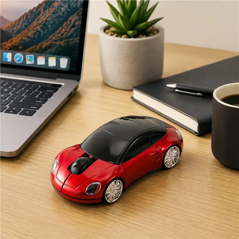 A23F-Wireless Mouse Car Mouse Wireless Mouse Car Shape Ergonomic Optical Cordless Mice With USB Receiver Mause For PC Office