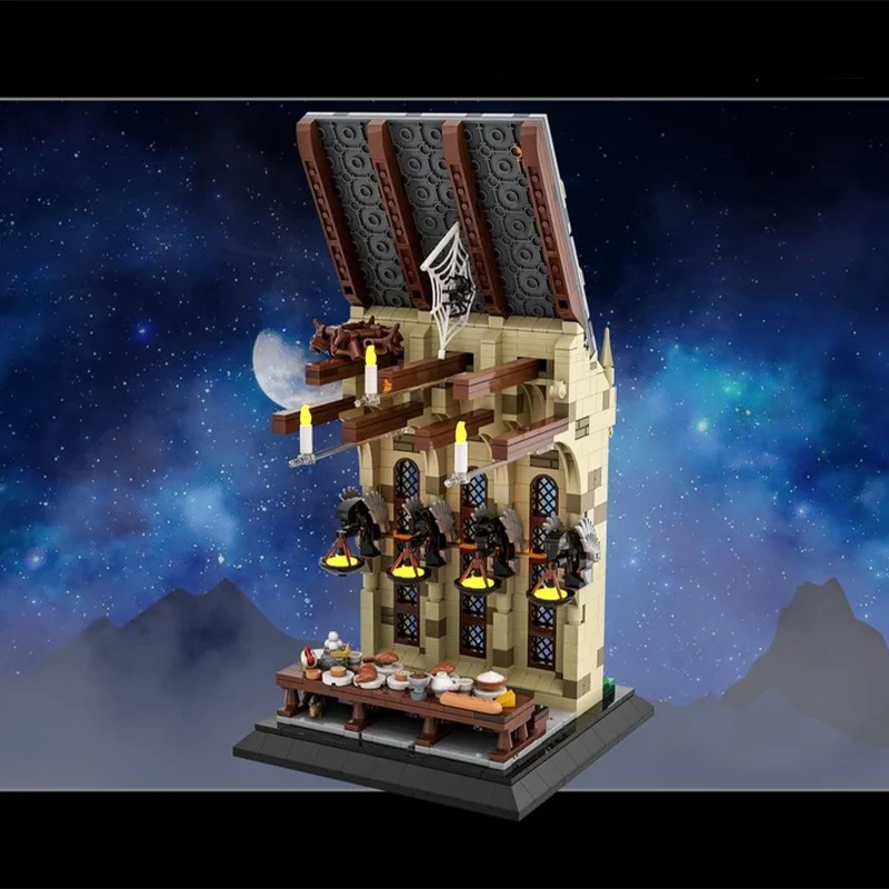 1061 stücke MOC Große Halle Vignet Force Ziegel Modell Gebäude Weihnachten Geschenk Blöcke Spielzeug Architektur DIY Kreative Bildung Ziegel