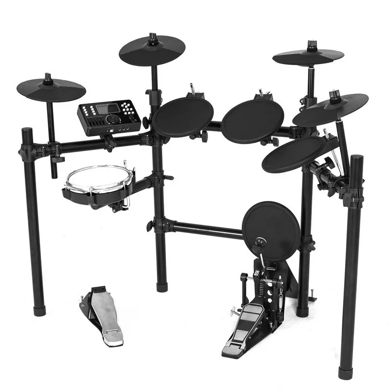 Children's beginners home mesh professional electronic drum percussion, mesh five drums and four cymbals