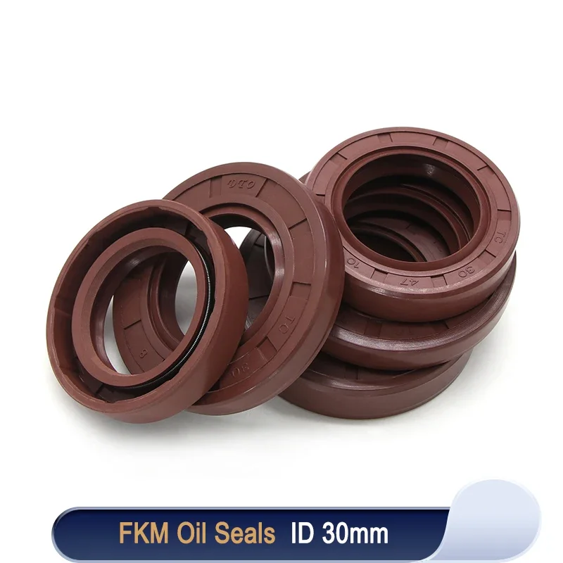 FKM Oil Seal ID 30mm TC-30*40/42/45/48/50/52/55/58/60/62/65/72*7/8/10/12mm Fluorine Rubber Cover Double Lip Seals Rings Gasket