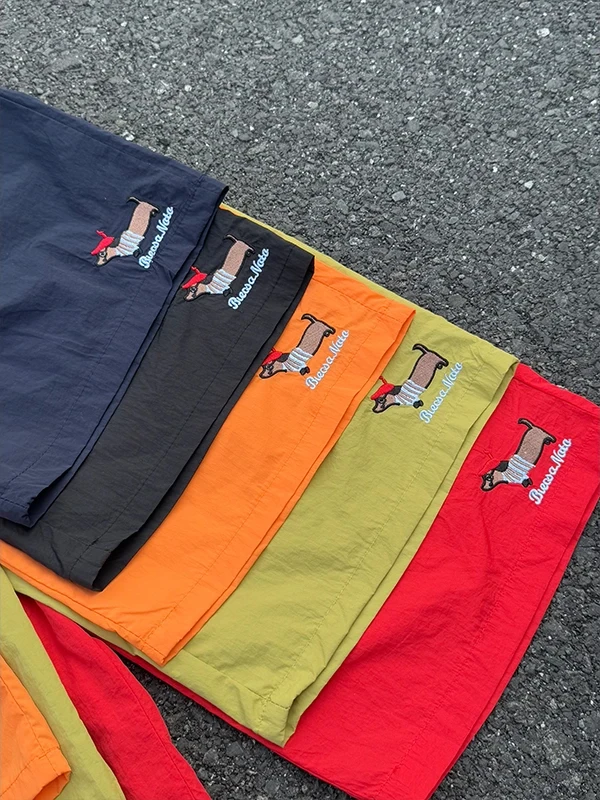 

Брюки Dopne Dog Embroidery orts ex Summer, водонепроницаемые, спортивные, повседневные, свободного кроя, длиной до колена, средней посадки, пятичетвертные