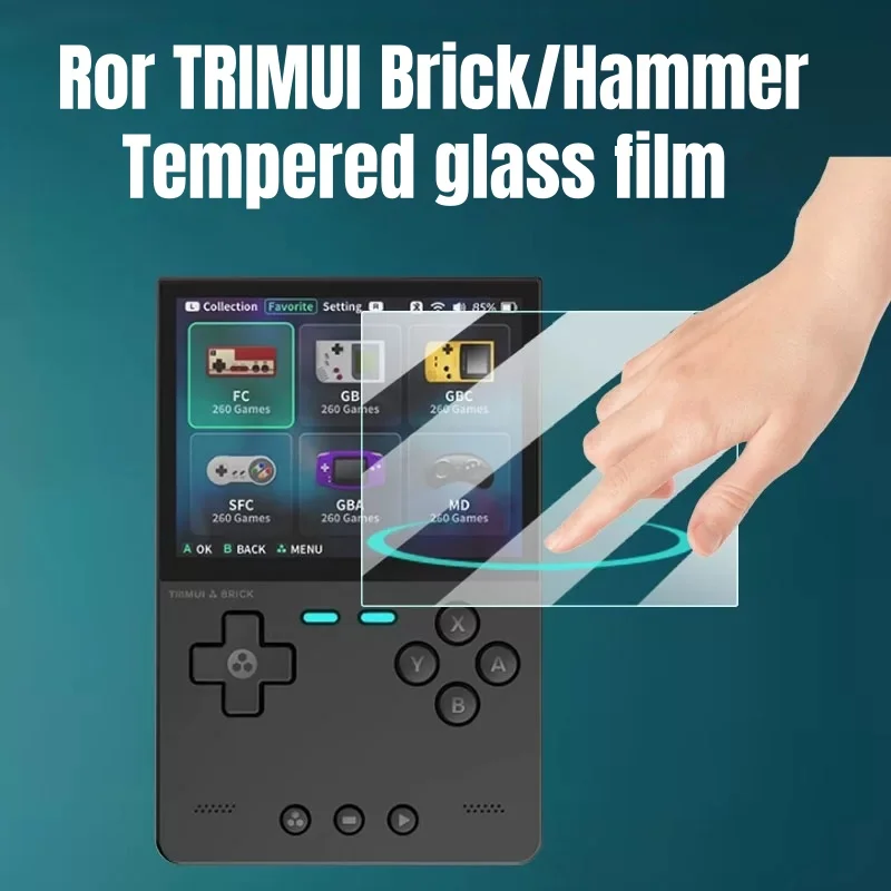 Für Trimui Brick/Hammer Gehärtete Glas-Displayschutzfolien Spielkonsole Hochauflösende Displayschutzfolie Zubehör