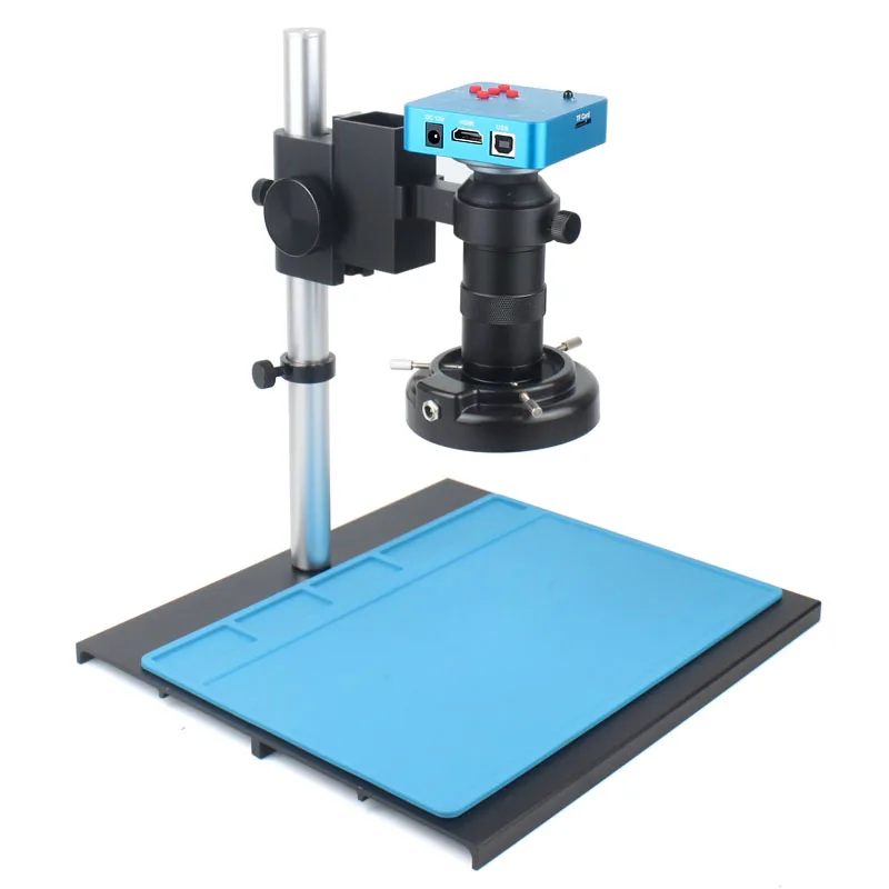 

1080P HDMI VGA digital microscope for electronic soldering 130X 38MP microscope camera USB LED Ring Light professional repair