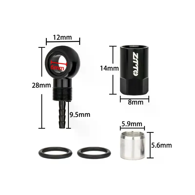 أنبوب زيت الدراجة إدراج البانجو المناسب الدراجة خرطوم الفرامل الهيدروليكية البانجو المناسب موصل الزيتون لفرامل SLX/XT/XTR