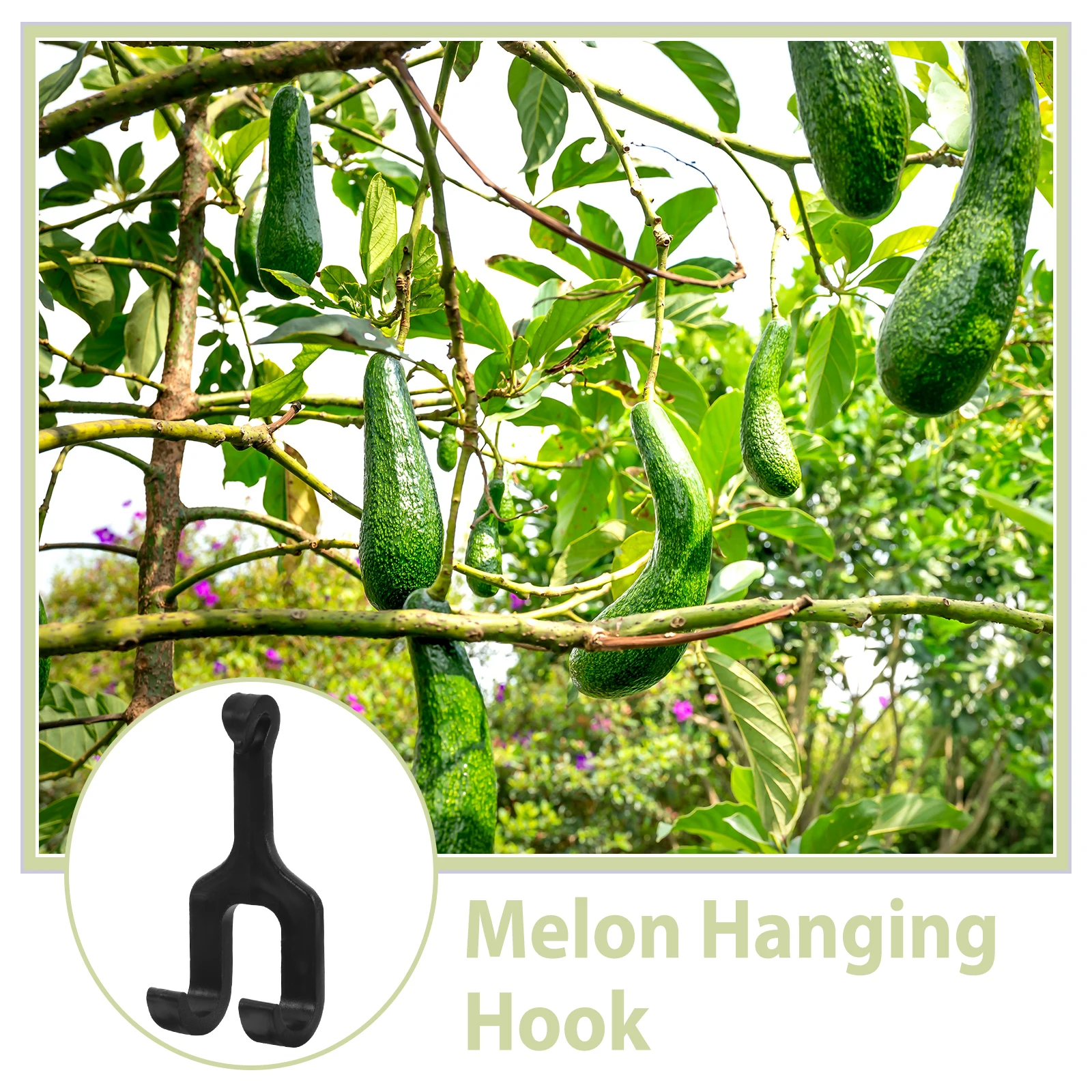 

50pcs Melon Support Hooks Cantaloupe Watermelon Heavy Duty Plant Hangers For Gardening Farm Growing Cantaloupe Moss Plant Stand