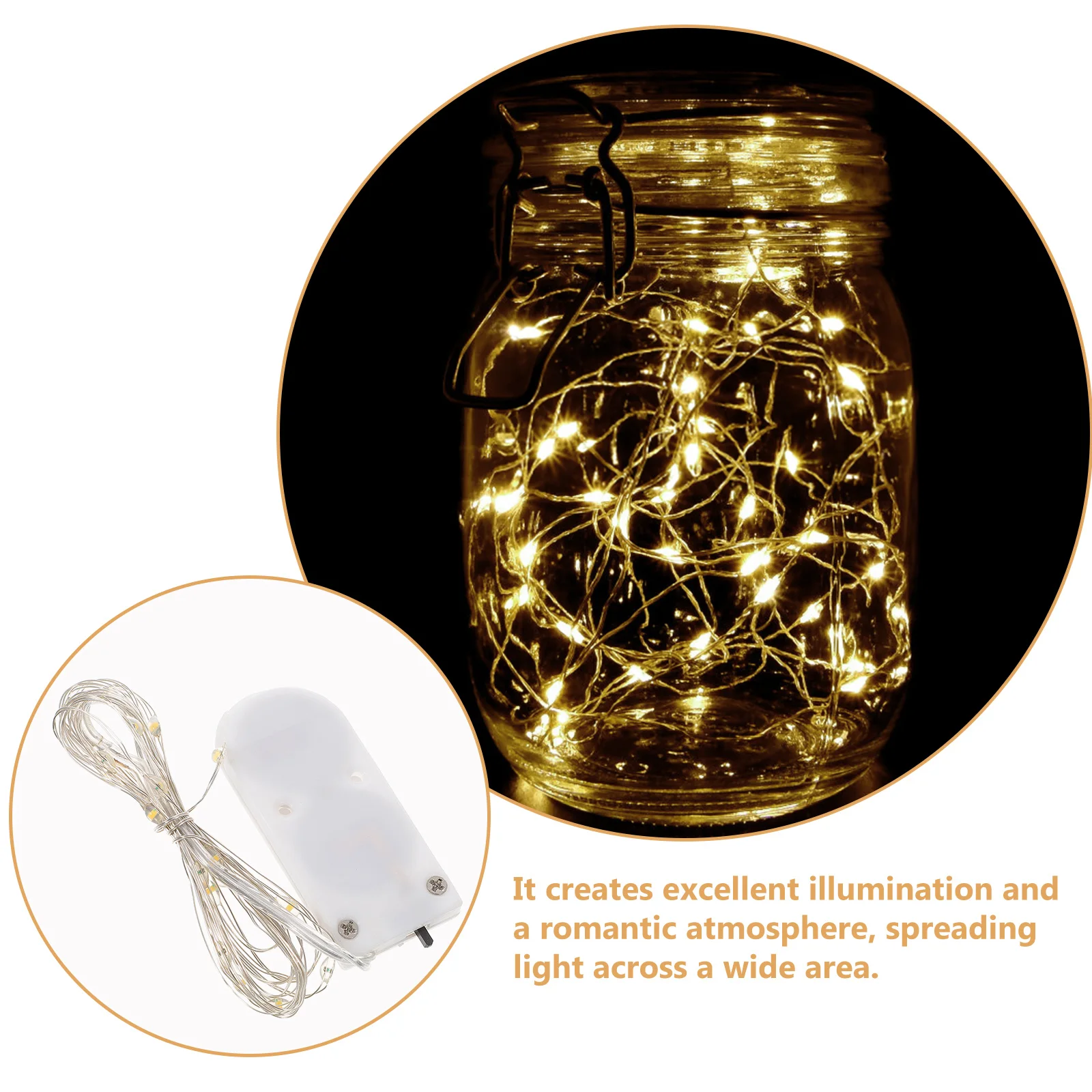 12 قطعة أضواء سلسلة LED تعمل أضواء سلسلة الجنية الزخرفية لغرفة النوم حفل زفاف فناء رومانسية ديكور المنزل هدية #4