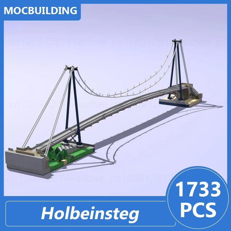 West Works Bridge & Holbeinsteg, Frankfurt Am Main Architecture Display Model Moc Building Blocks Diy Assemble Bricks Toys Gifts