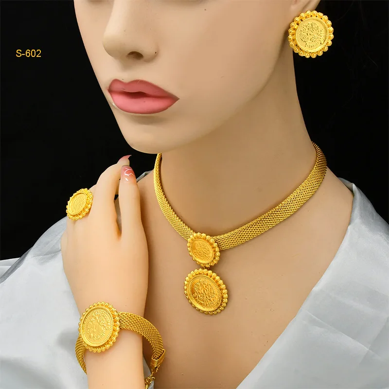 

Women's 24K Gold Flower Starry Bridal Set AU999 - Luxurious, fits wedding & toast dresses