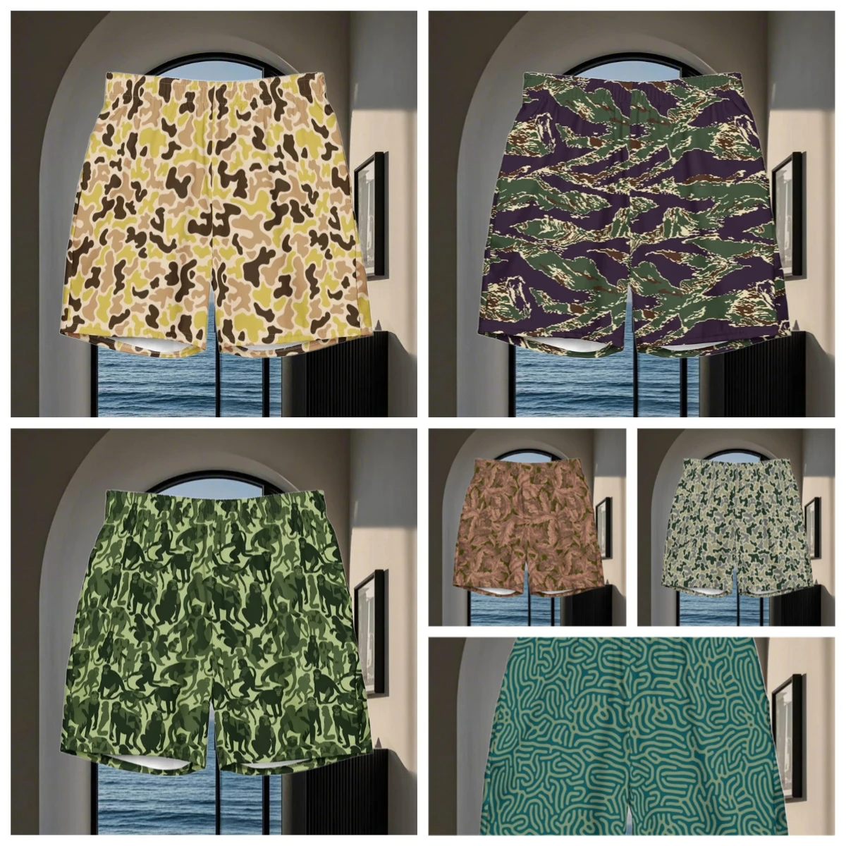 

Новые модные камуфляжные шорты с графическим рисунком, мужские летние камуфляжные быстросохнущие плавки с 3D принтом, шорты, детские летние шорты