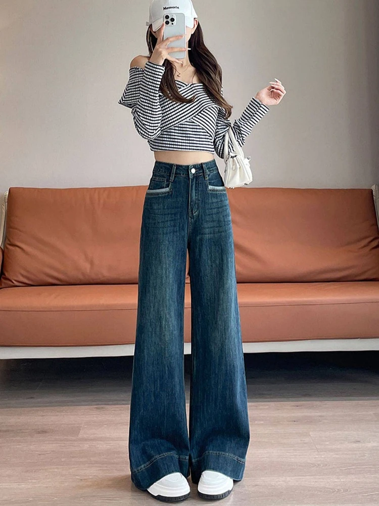 Wide leg jeans women's autumn  - Fly Line review and price