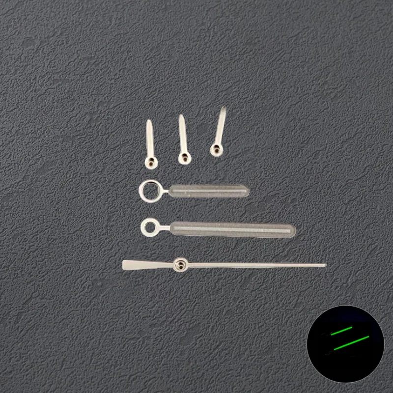Parilk Hijau Bercahaya 6Pin Jam Tangan Pointer Pengganti Alat Perbaikan untuk AP Royal Oak VK63/64 Gerakan Kuarsa Dimodifikasi Jam Tangan