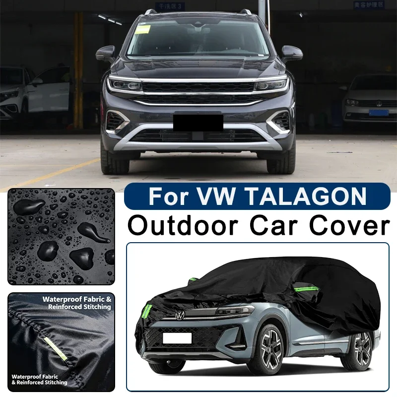 

Outdoor Car Cover Waterproof Dustproof UV Sun Protection, Full Car Protector Exterior Parts For Volkswagen TALAGON 2021-2026