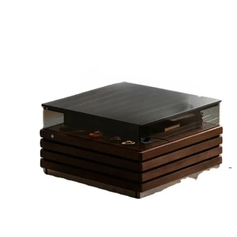 Solid Wood Lighting Atmosphere Black Walnut Modern Black Square