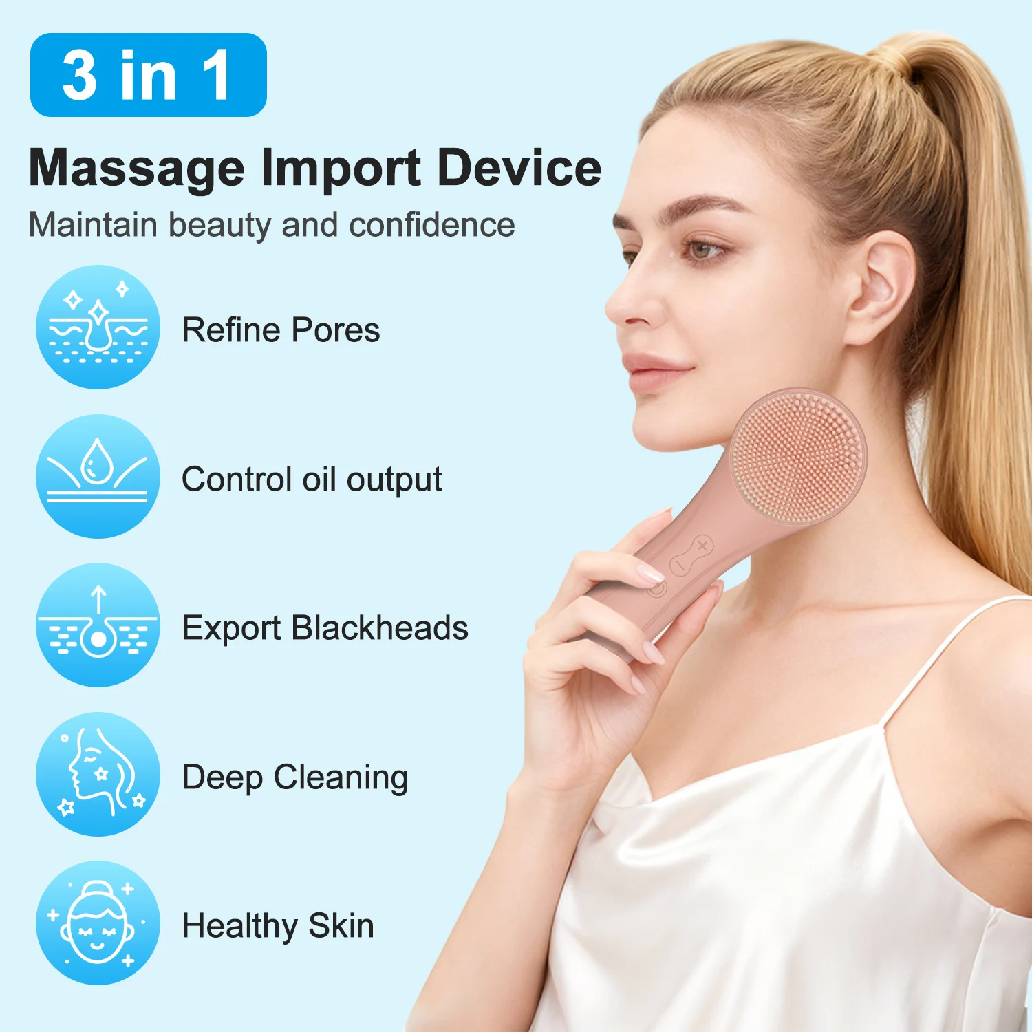 Nettoyage de la peau nettoyant par vibrations brosse de nettoyage du visage outil de nettoyage du visage électrique vibrant Silence Machine de nettoyage de lavage maison