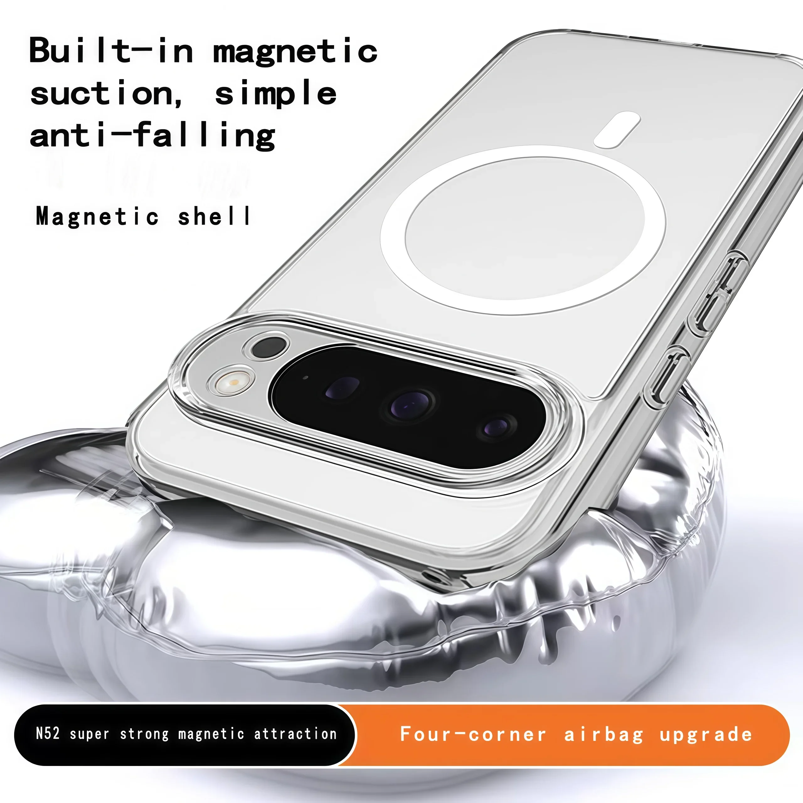 Magnetyczne etui z matowym, przezroczystym wykończeniem do Google Pixel 10 9 Pro XL 8 7 6 Pro 9a 8a 7a 6a, cienkie, odporne na wstrząsy.