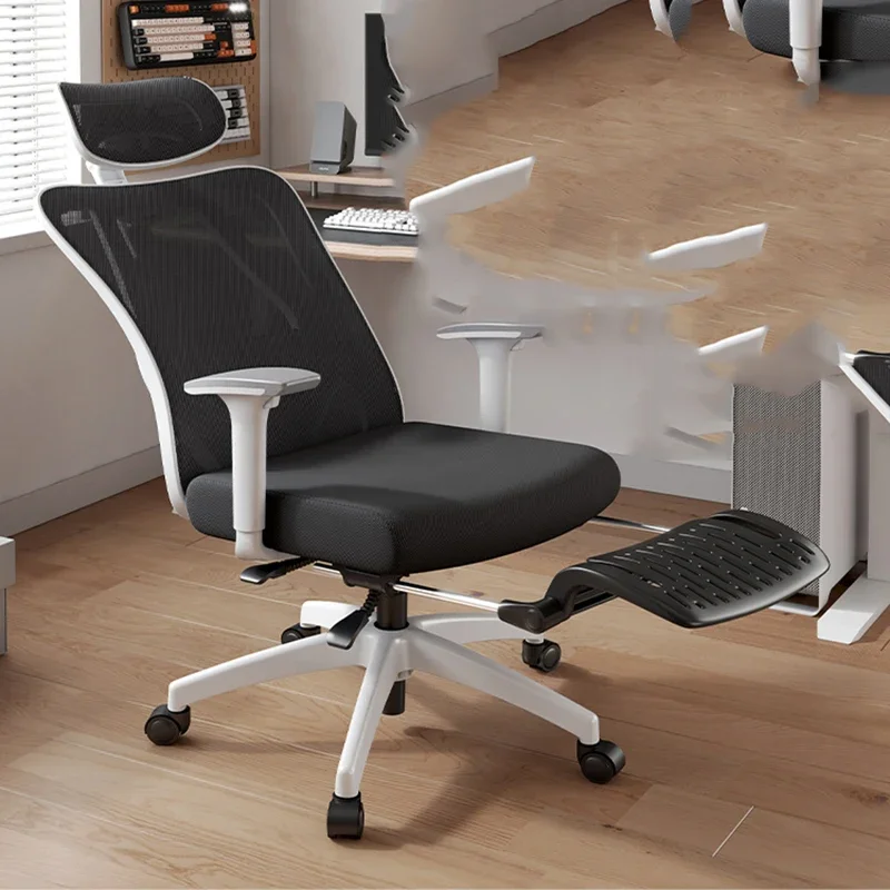 Silla De Escritorio móvil para juegos, sillón reclinable giratorio y plegable con brazo ergonómico para masaje, muebles De Escritorio