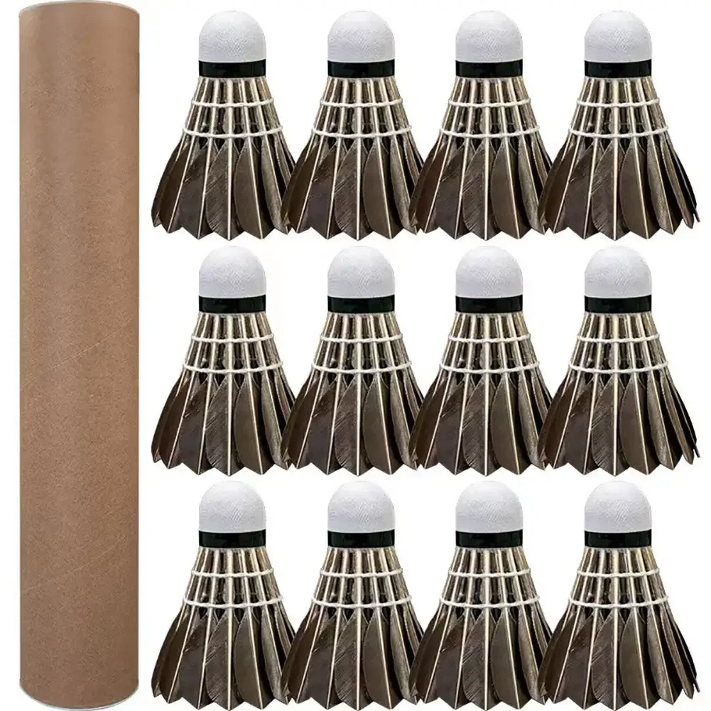 

3/6/12Pcs Professional Badminton Shuttlecock Durable Black Goose Feather Badminton Shuttlecock Training Sport Badminton Ball