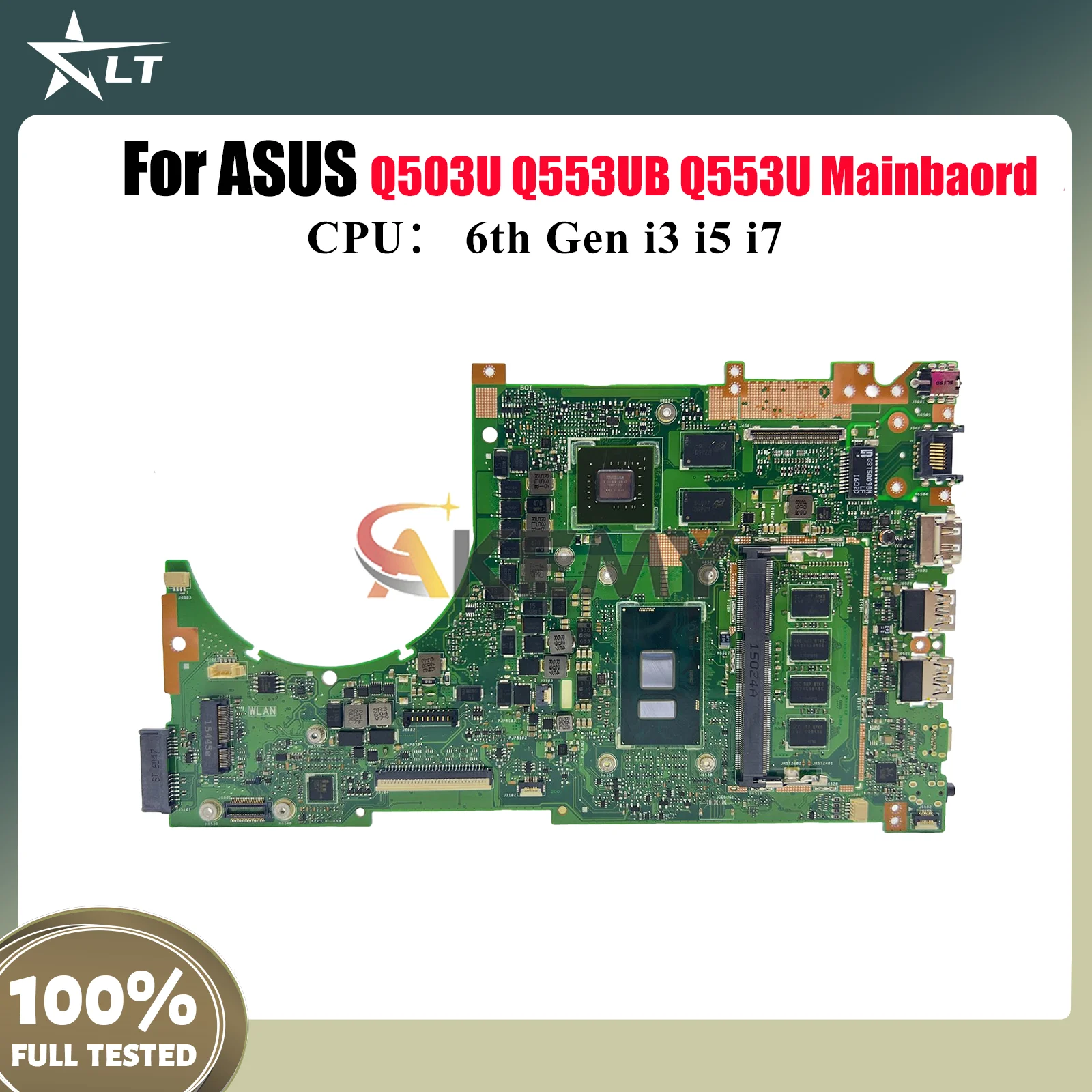 

Q553UB Материнская плата для ноутбука ASUS VivoBook Q503U Q553UQ Q553UB Q553U Материнская плата для ноутбука с процессором i3 i5 i7 100% тест, ОК, быстрая доставка