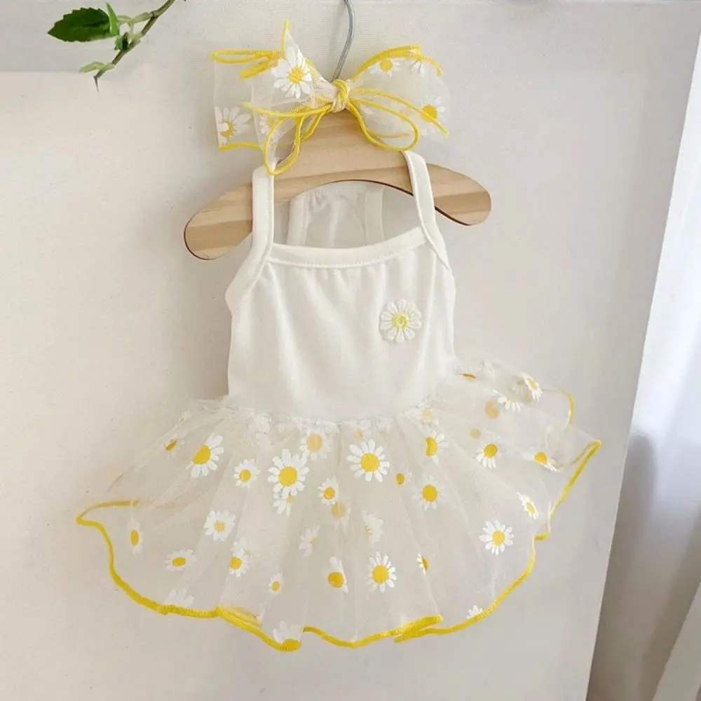Pet Princess Dress Summer Spring Cat Fashion Yarn Skirt Small Dog Cute Designer Vest Puppy Chihuahua Poodle Yorkie 4.5